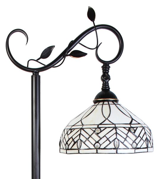 Stojací lampa Tiffany Brown 36*25*152 cm E27/max 1*60W - 36*25*152 cm E27/max 1*60W - Clayre & Eef
