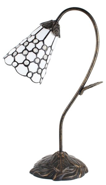 Stolná Tiffany lampa kamienky TransparentEye - 30*17*48 cm E14/max 1*25W - Clayre & Eef