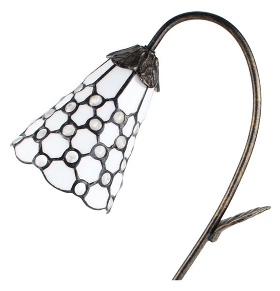 Stolná Tiffany lampa kamienky TransparentEye - 30*17*48 cm E14/max 1*25W - Clayre & Eef