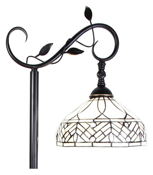 Stojací lampa Tiffany Brown 36*25*152 cm E27/max 1*60W - 36*25*152 cm E27/max 1*60W - Clayre & Eef