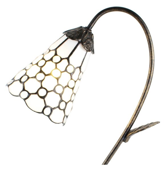 Stolná Tiffany lampa kamienky TransparentEye - 30*17*48 cm E14/max 1*25W - Clayre & Eef