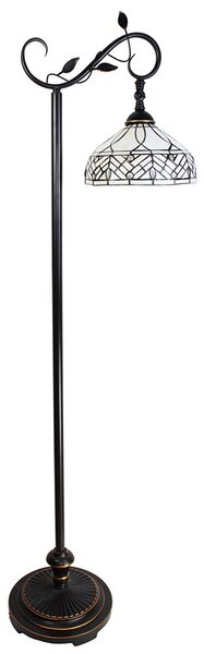Stojací lampa Tiffany Brown 36*25*152 cm E27/max 1*60W - 36*25*152 cm E27/max 1*60W - Clayre & Eef