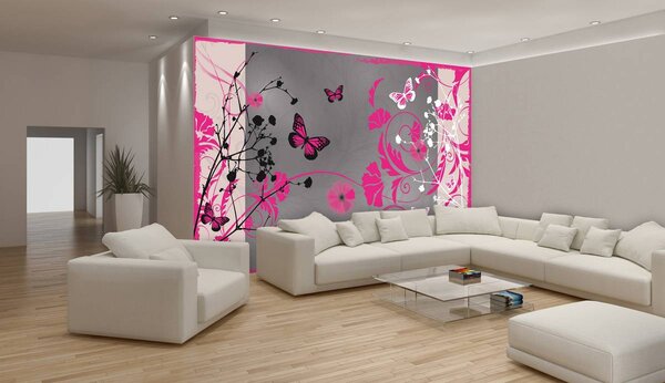 Fototapeta - Ružové motýle (152,5x104 cm)