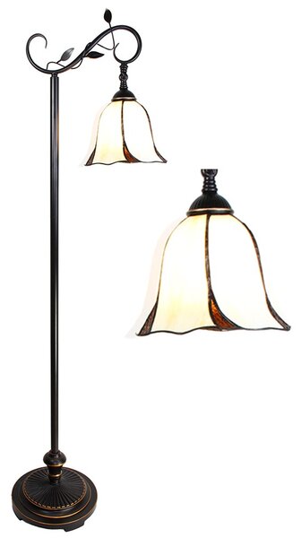 Stojacia lampa Tiffany Brown - 36*25*152 cm E27/max 1*60W - Clayre & Eef