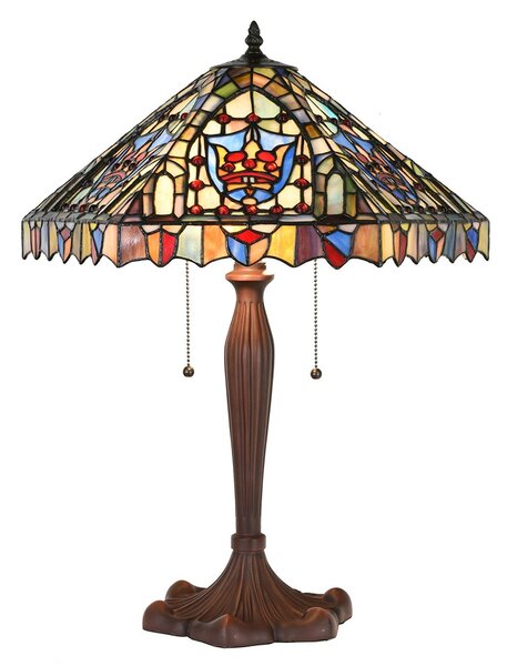 Stolná lampa Tiffany Aubrie - 47x60 cm E27/max 2x60W - Clayre & Eef