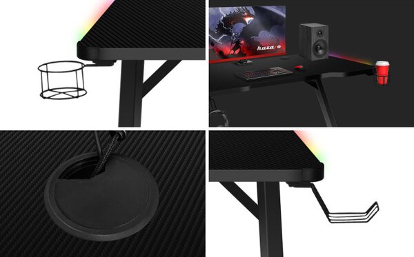 Herný stôl Hero - 2.5 čierny RGB