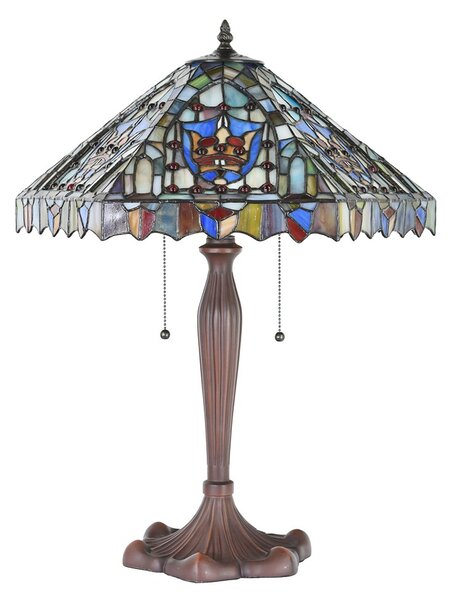 Stolná lampa Tiffany Aubrie - 47x60 cm E27/max 2x60W - Clayre & Eef