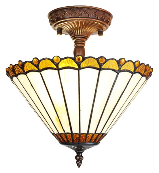 Stropné svietidlo lampa Tiffany Elegant - Ø 29*30 cm E14/max 2*25W - Clayre & Eef