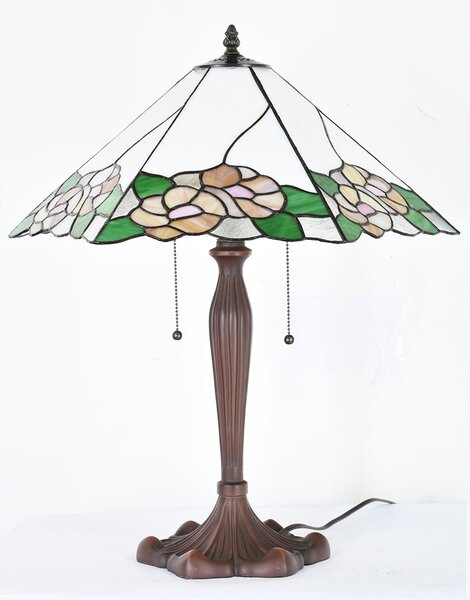 Stolná lampa Tiffany Fae - 44x61x64 cm E27/max 2x60W - Clayre & Eef
