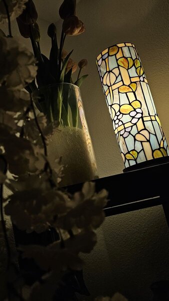 Stolní lampa Tiffany 15x36 cm E14/max 1x40W - Ř 15x36 cm E14/max 1x40W - Clayre & Eef