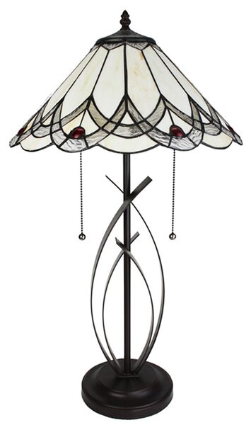 Stolná lampa Tiffany Red Dot - 39x69 cm E27/max 2x60W - Clayre & Eef