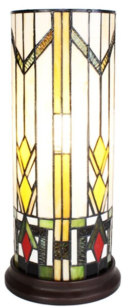 Valcová stolná lampa Tiffany - Ø 18*40 cm E14/max 1*25W - Clayre & Eef