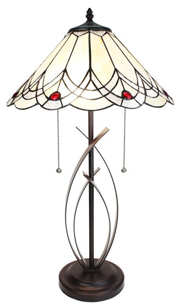 Stolná lampa Tiffany Red Dot - 39x69 cm E27/max 2x60W - Clayre & Eef