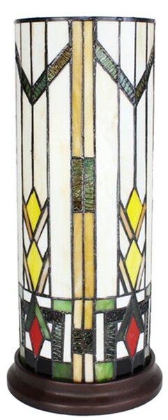 Valcová stolná lampa Tiffany - Ø 18*40 cm E14/max 1*25W - Clayre & Eef