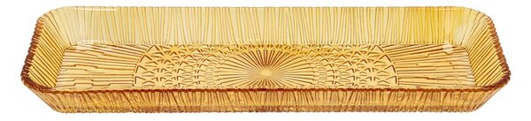 Oranžový sklenený servírovací tanier 14x38 cm Kusintha – Bitz