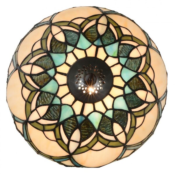 Farebna stolna lampa Tiffany Delafosse - Ø 25*42 cm - Clayre & Eef