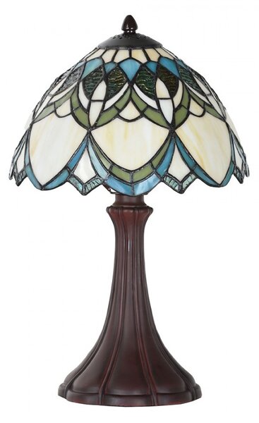Farebna stolna lampa Tiffany Delafosse - Ø 25*42 cm - Clayre & Eef