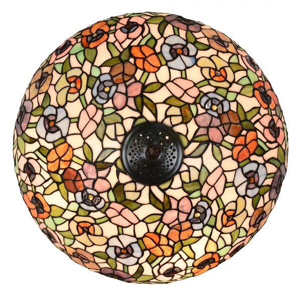 Farebná stolná lampa Tiffany Flower Color Garden - Ø 46*72cm E27/max 3x60W - Clayre & Eef