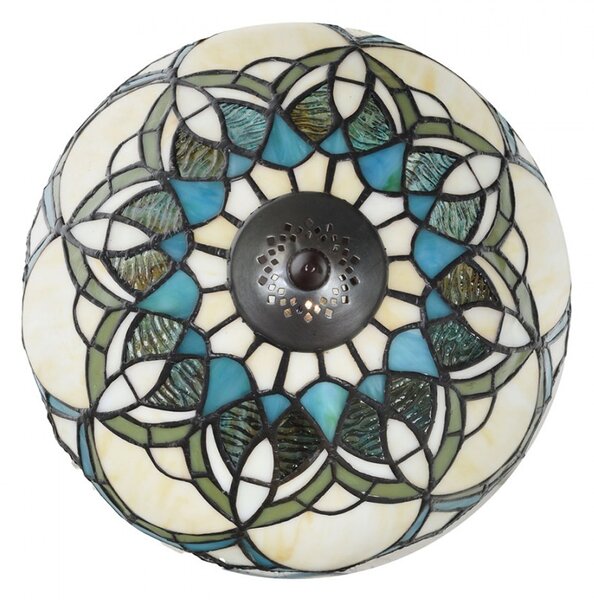 Farebna stolna lampa Tiffany Delafosse - Ø 25*42 cm - Clayre & Eef