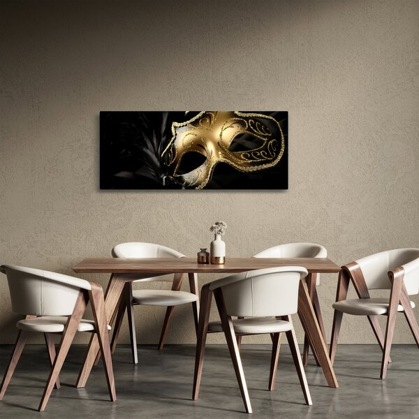 Obraz - Zlatá škraboška (120x50 cm)