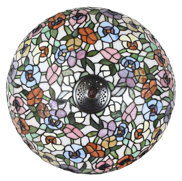 Farebná stolná lampa Tiffany Flower Color Garden - Ø 46*72cm E27/max 3x60W - Clayre & Eef
