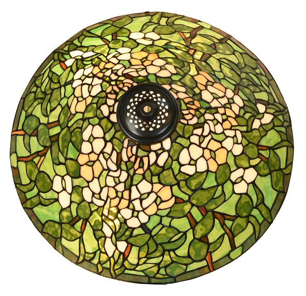 Závesné zelené svietidlo Tiffany Tremblay - Ø 50x135 cm E27/max 1x60W - Clayre & Eef