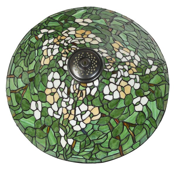 Závesné zelené svietidlo Tiffany Tremblay - Ø 50x135 cm E27/max 1x60W - Clayre & Eef