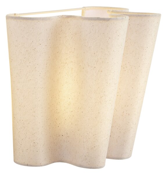 Nástenná lampa Japandi béžová s ľanom 20 cm - Oyster