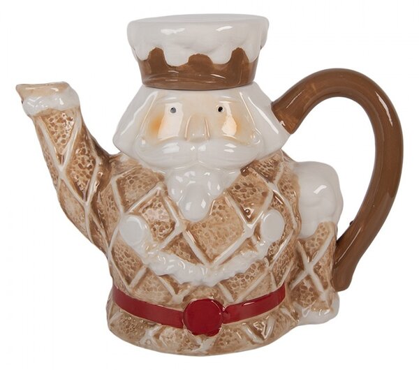 Hnedá keramická kanvička Luskáčik Nutcracker - 22*12*18 cm / 900 ml - Clayre & Eef