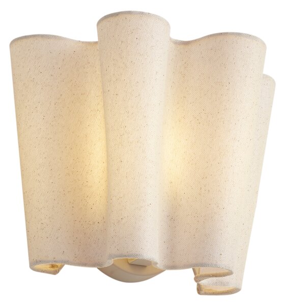 Nástenná lampa Japandi béžová s ľanom 20 cm - Oyster