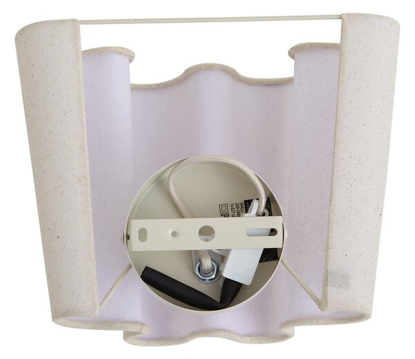Nástenná lampa Japandi béžová s ľanom 20 cm - Oyster