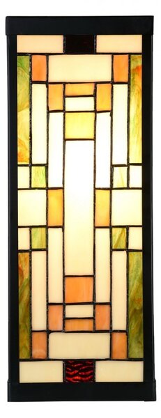 Nástenná lampa tiffany Yves II - 14*16*40 cm E27/max 1*100W - Clayre & Eef