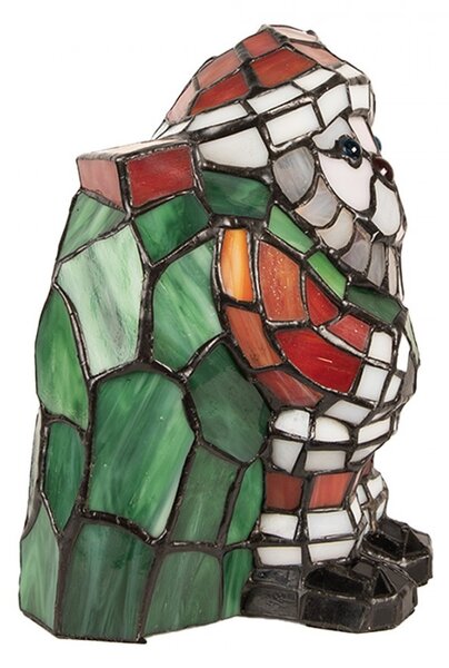 Stolná Tiffany lampa Santa Claus - 17 * 11 * 22 cm / E14 / max. 1x25W - Clayre & Eef