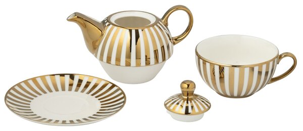 Tea for One s Luskáčikmi Chris Nutc v darčekovej krabičke - 16*14*13 cm / 420 ml - J-Line by Jolipa