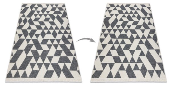 Koberec TWIN 22992 Geometrický antracit / krém