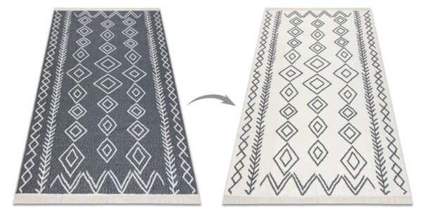 Koberec TWIN 23000 Boho, romby antracit / krém