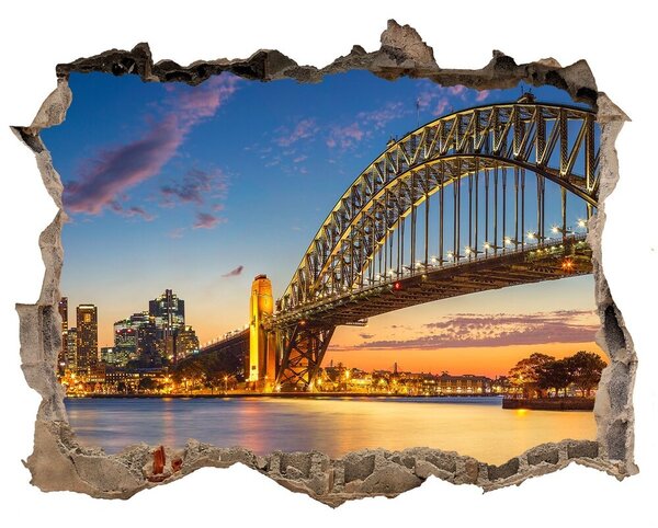 Díra 3D ve zdi nálepka Sydney panorama nd-k-138664692
