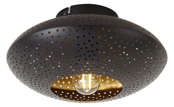 Orientálne stropné svietidlo čierne so zlatom 25 cm - Radiance