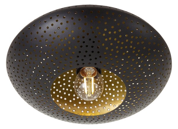 Orientálne stropné svietidlo čierne so zlatom 25 cm - Radiance