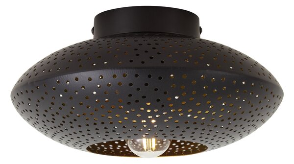 Orientálne stropné svietidlo čierne so zlatom 25 cm - Radiance