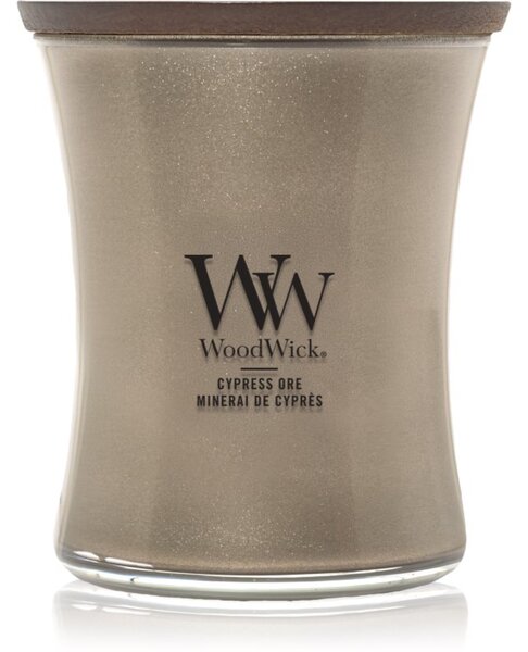 Woodwick Precious Metals Cypress Ore vonná sviečka 275 g