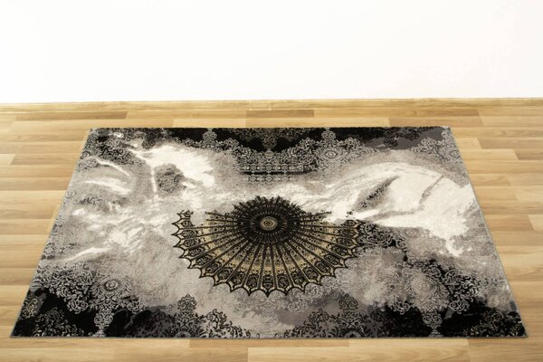 Koberec Tender 27237A Ornament Boutique čierny / svetlosivý