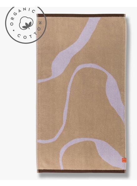 Osuška z Bio bavlny v levanduľovofialovej a svetlohnedej farbe 70x133 cm Nova Arte – Mette Ditmer Denmark