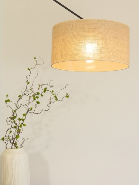 LED nastaviteľný luster na tyči GORTA 1xE27/60W/230V juta