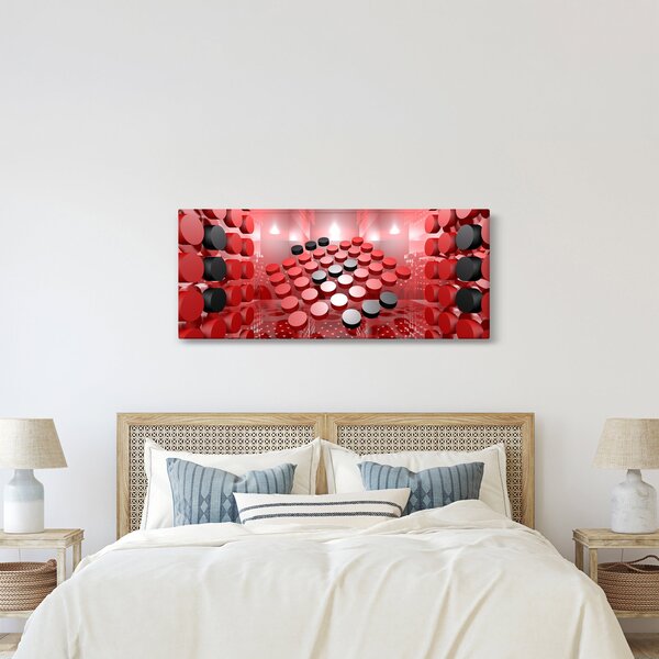 Obraz tlačidlové abstrakcie (120x50 cm)
