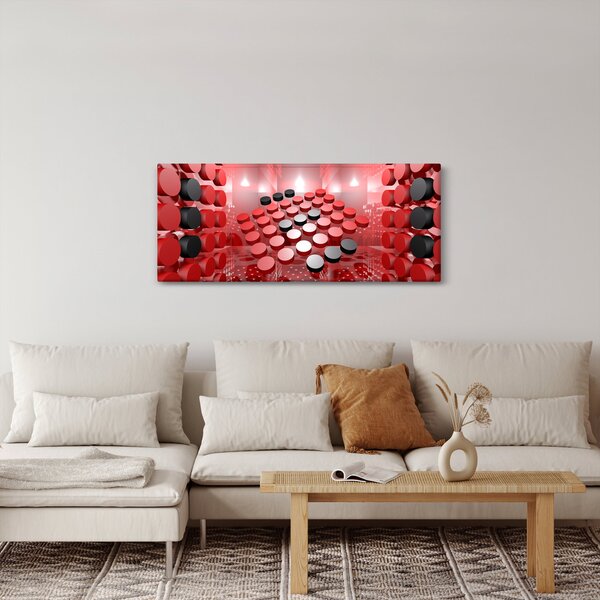 Obraz tlačidlové abstrakcie (120x50 cm)