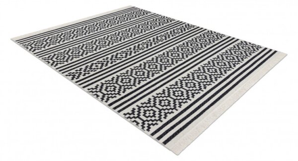 Koberec TWIN 22996 Geometrický čierny / krém