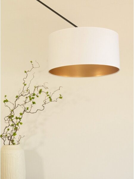 LED nastaviteľný luster na tyči GORTA 1xE27/60W/230V biela/zlatá
