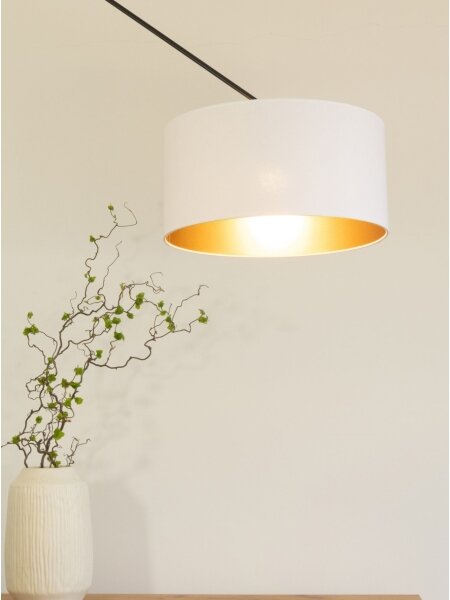 LED nastaviteľný luster na tyči GORTA 1xE27/60W/230V biela/zlatá