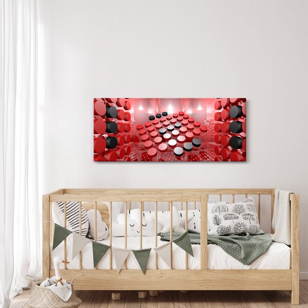Obraz tlačidlové abstrakcie (120x50 cm)